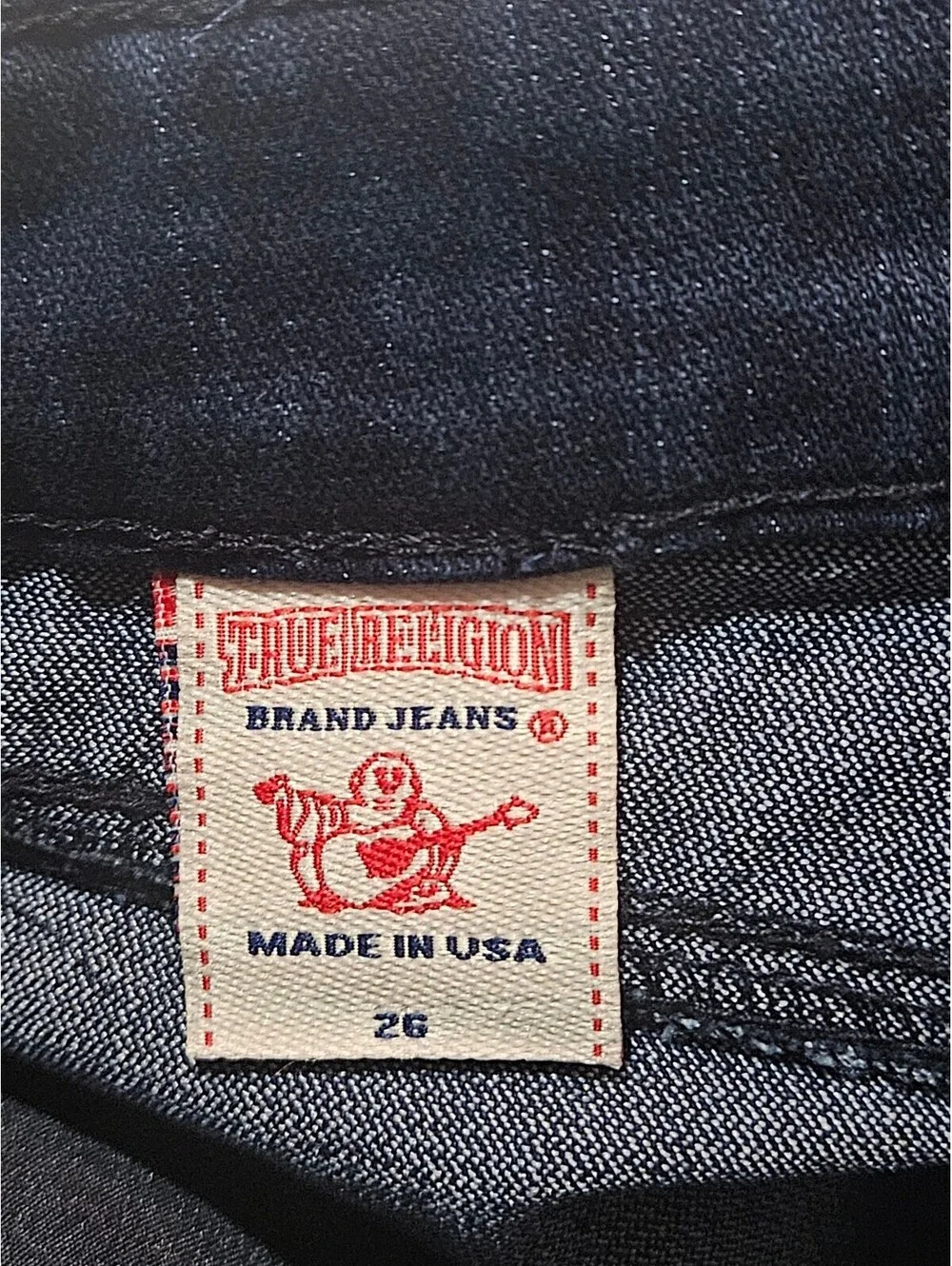 True Religion Dark Blue Denim Mini Skirt Size 26 USA NWT